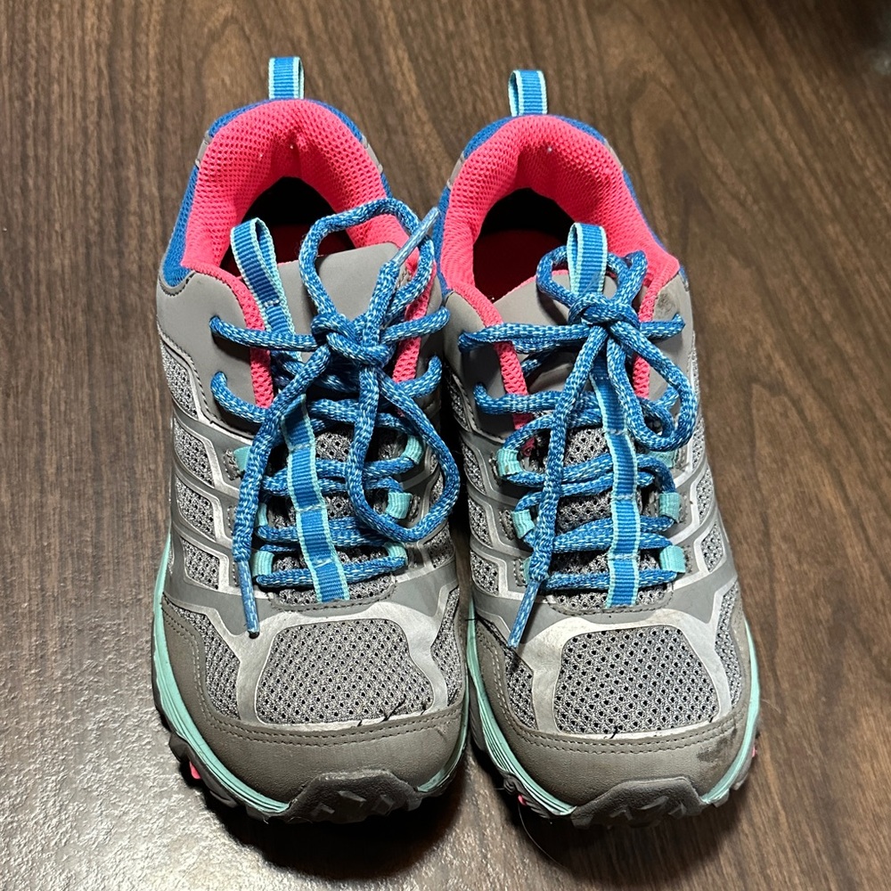 Kids Gray and Blue Athletic Shoes